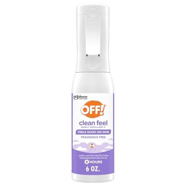 Off! Clean Feel Insect Repellent Misting Spray, Fragrance-Free Picaridin Bug Spray for Lasting DEET-Free Protection from Mosquitoes and Ticks, 6 oz