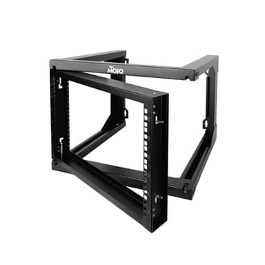 Tecmojo 6U Wall Mount Server Rack, Open Frame Network Rack for 19" Computer/AV/Data/IT/Media Equipment, 18" Depth, 16" Apart Mounting Holes, Swing Gate, Square and Tapped Holes