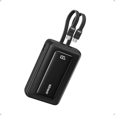 Anker Zolo Power Bank (2025 Upgraded Version), 45W Max Fast Charging, 20,000mAh Battery Pack, Dual Built-in USB-C Cables, USB-C&A Port, for iPhone 17/16 Series, Galaxy, MacBook, and More