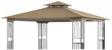 SCOCANOPY Replacement Gazebo Canopy for 10 x 12 Regency II Patio Gazebo Model L-GZ798PST,L-GZ798PST-E,A111014400,A101004104,A101004105 (Khaki)