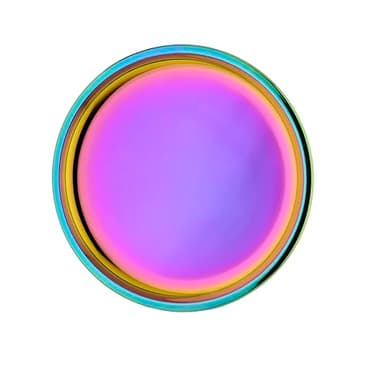 Ahimsa Stainless Steel Kids Plates, 9" Colorful Stainless Steel Plate, Pediatrician Designed & Non Toxic, Unbreakable, Dishwasher Safe, Rainbow
