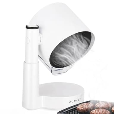 AURVOX Portable Range Hood – Ductless Kitchen Exhaust Fan, 3-Speed Desktop Exhaust Fan with Adjustable Height, Low-Noise Smoke Control for Apartments, Indoor BBQ, RV & Dorm