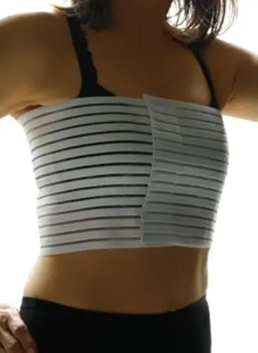 Alpha Medical Elasto-Fit Adjustable Breast and Chest Compression Wrap – Premium Support and Comfort for Post-Surgical Recovery. L0220 (Large)