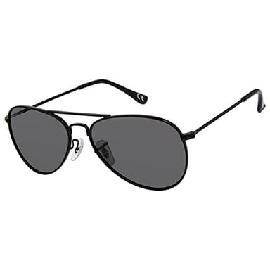 Prive Revaux The Commando 2.0 Oversized Aviator Sunglasses – Polarized, 100% UV Protection – For Men & Women – Black/Black