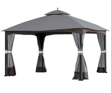 SCOCANOPY Replacement Top for 10x12 FT Gazebo Massillon Biscayne,Cabin-Style L-GZ933PST,Turnberry L-GZ933PCO-L,Tuscany L-GZ933PST-K (Grey Ripstop)