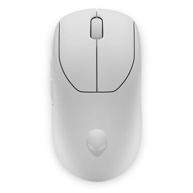 Alienware AW720M Tri-Mode Wireless Gaming Mouse - 2.4GHz Wireless, Bluetooth 5.1, 26,000 DPI, 8-Fully Programmable Buttons, Magnetic Snap Charging Adapter USB-A to USB-C Cable - Lunar Light
