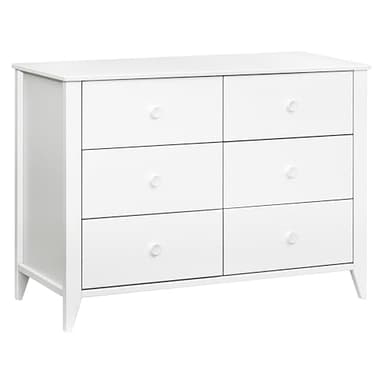 Babyletto Sprout 6-Drawer Double Dresser in White, Greenguard Gold Certified