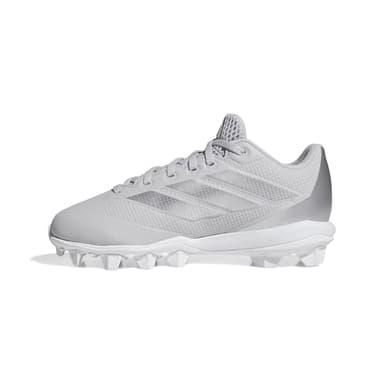 adidas Boys Adizero Impact 2.0 Molded Baseball, Team Light Grey/Silver Metallic/White, 4.5