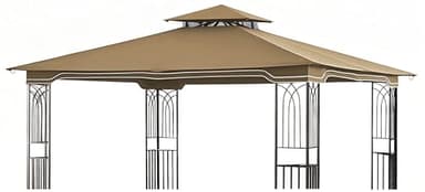 SCOCANOPY Replacement Gazebo Canopy for 10 x 12 Regency II Patio Gazebo Model L-GZ798PST,A101004104,A101004105 (Beige)