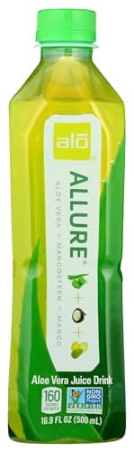ALO Allure Aloe Vera Juice Drink, Mangosteen + Mango, 16.9 oz
