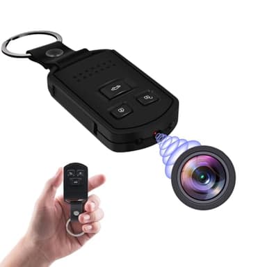 Hidden Camera Car Key - Portable Spy Camera Mini HD 1080P Nanny Cam Hidden Keychain Camera with Night Vision, Motion Detection,Loop Recording -Surveillance & Security Cameras