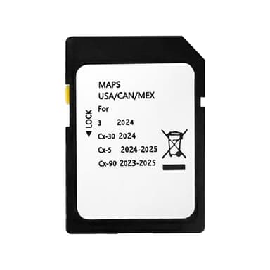 Forccord Latest Version Navigation SD Card Fits for Mazda 3 2024, Cx-30 2024, Cx-5 2024-2025, Cx-90 2024-2025 Car GPS Navigation System for USA/Canada Replacement Accessories