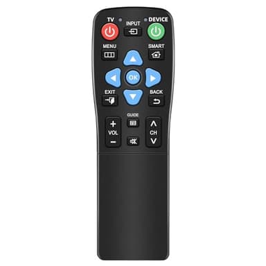 Big Button Universal TV Remote for Seniors, Dementia - Works Both TV Only or TV & Cable (STB) Set Up - Spectrum, Xfinity, Samsung, Vizio, LG with Slide-Cover
