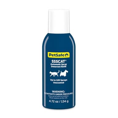 PetSafe SSSCAT Automatic Spray Pet Deterrent - Contactless Behavior Correction - Motion Sensor Air Burst - Odorless - Non-Staining - Versatile Placement Spray - Refill Can