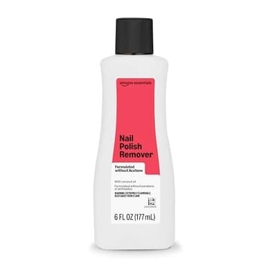 Amazon Essentials Nail Polish Remover, Non-Acetone, With Coconut Oil, Formulated without Parabens or Phthalates, 6 Fl Oz