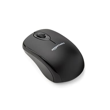 Amazon Basics 2.4 GHz Wireless Optical Computer Mouse with USB Nano Receiver, Portable, No Wires, Smooth Tracking, Multi-Device Compatibility, Black