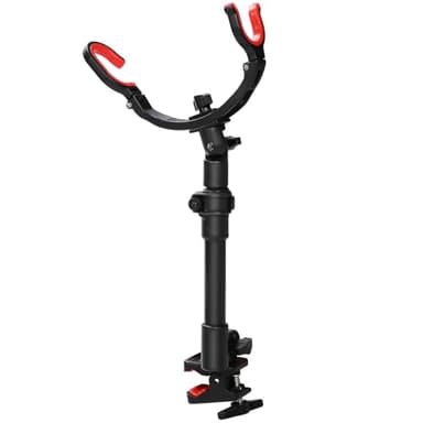 REDCAMP Fishing Rod Holder for Chair, 360 Degree Adjustable Fishing Pole Holders with Non-Slip Silicone for Camping Stool, Black