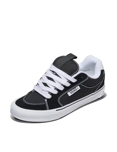 Vans Unisex Chukka Push Shoe | Y2K Skate Inspired Chunky Fashion Sneakers for Men & Women, Black/White, 12/13.5