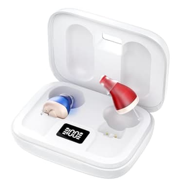 Flaygo Rechargeable Hearing Aids for Seniors with 16-Channel Digital Chips for Feedback Suppression, Intelligent Noise Cancellation Clear Sound and Super-Mini Invisible Design Comfort Fit in Ear Canal & 7-Day Ultra Standby
