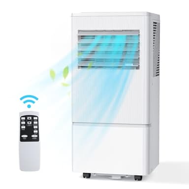 Air Choice 10000 BTU Portable Air Conditioners, Air Conditioner Portable for Room Up to 450 Sq.Ft, Remote Control, Sleep Mode, 24H Timer, Dehumidifier & Fan, Portable AC Unit for Bedroom Apartment