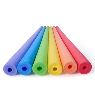 SLOOSH Pool Noodles Foam-Multicolor Soft Floating Foam Tube, 6 Pack 48 Inch Rainbow Thick Noodles for Floating, Multi-Purpose Swimming Pool Noodle Bulk, Craft Projects, Pool Toys
