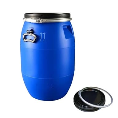 Shipping Barrel, Plastic Drum with Lid, Food Grade Container, Air Tight for Water and Food Storage, Rain Barrel Use(30L)