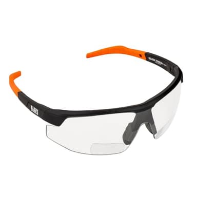 KLEIN TOOLS 03615 Bifocal Safety Glasses with +2.00 Diopters for Magnification, ANSI Z87.1+ and CSA Z94.3 Certified, Anti-Fog and UV Protection, Non-Slip Nosepiece, High Optical Clarity