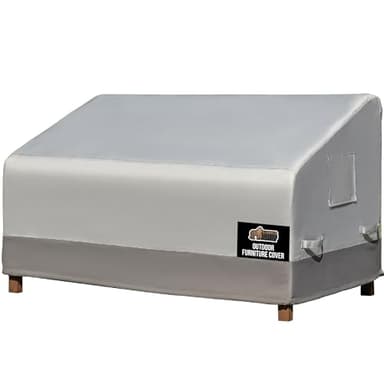 GORILLA GRIP Waterproof Large Outdoor Patio Sofa Cover, 58 Inch, Adjustable Furniture Covers Sets for Winter, Keep Cushions Dry, Protects from Sun, Snow, Rain, Windproof, UV Coated, 1 Pack