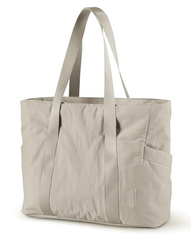 BAGSMART Tote Bag for Women with Zipper, Gym Tote with Compartments, Laptop Work Tote Nurse Dance Yoga Bag for Sport, Travel