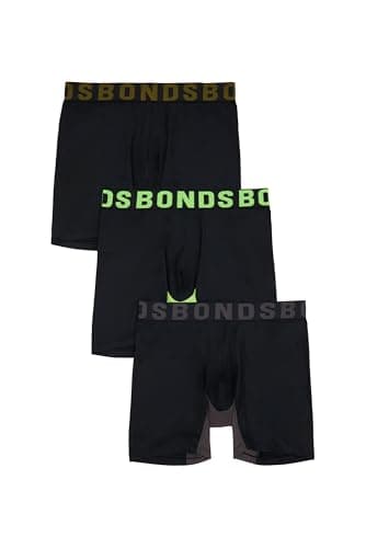 Bonds Men's Underwear Anti-Chafing Boxer Briefs Pack, Chafe Off Men's Boxer Briefs, Viscose/Bamboo Underwear, 3-Pack