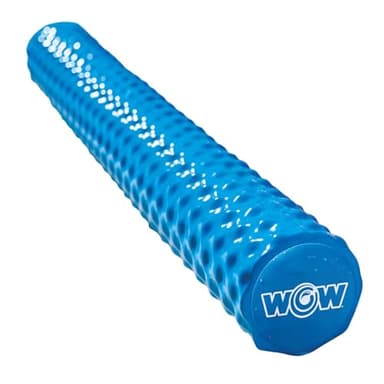 WOW Sports Jumbo Pool Noodle 5.5" Diameter - Vinyl-Coated Foam Swim Float 46" - Supports 250 lbs - Blue - for Kids & Adults Pool & Lake Use
