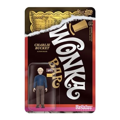 Super7 Willy Wonka and The Chocolate Factory Charlie Bucket - 3.75" Action Figure with Accessories Classic Movie Collectibles and Retro Toys