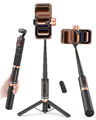 Selfie Stick Tripod for iPhone & Android, 35" Portable Phone Tripod Stand with Bluetooth Remote, 8.8" Mini Travel Tripod, Cell Phone Tripod for Video Recording, 1/4 Screw for Action Camera