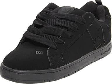 DC mens Court Graffik Casual Skateboarding Shoe, Black/Black/Black, 10.5 US