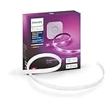 Philips Hue Lightstrip Starter Kit (6ft Light Strip, Base Plug, Hue Hub), Compatible with Alexa, Google Assistant, White