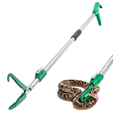 GYORGKSHI 78" Extendable Snake Grabber Reptile Tongs Rattle Snake Catcher Wide Jaw Handling Tool with Lock and Comfortable Grip