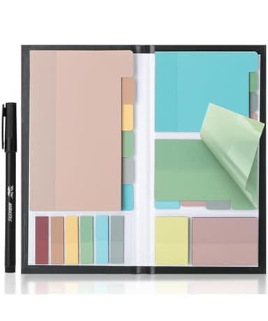 Mr. Pen- Transparent Sticky Note Set, 410 Pack, Morandi Colors, Transparent Sticky Notes Tabs