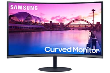 SAMSUNG 27-Inch S39C Series FHD Curved Gaming Monitor, 75Hz, AMD FreeSync, Game Mode, Advanced Eye Comfort, Frameless Display, Built in Speakers, Slim Metal Stand, LS27C392EANXGO, Black