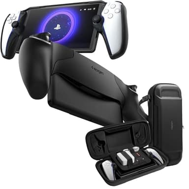 Spigen Thin Fit and Rugged Armor Pro Case Designed for PlayStation Portal Case - Black