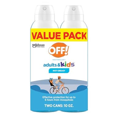 Off! Insect Repellent Aerosol for Adults & Kids, Fragrance-Free Picaridin Bug Spray for Everyday DEET-Free Protection from Mosquitoes and Ticks, 5 oz, (Pack of 2)