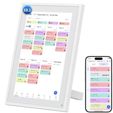 Calendar Digital 10.1 Inch, Digital Frame Combined Smart Touch Screen Electronic Wall Planner Family Organizer Chore for Family Schedules Gift for Mother Mom Women Grandpa