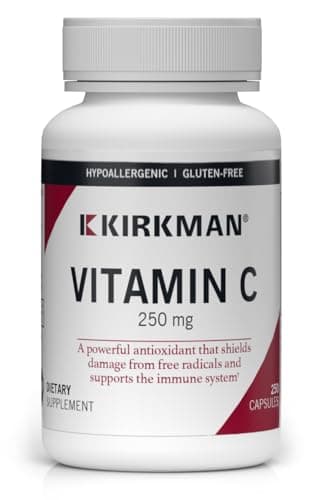 Kirkman - Vitamin C 250 mg - 250 capsules - Powerful Antioxidant - Supports Immune Health - Hypoallergenic