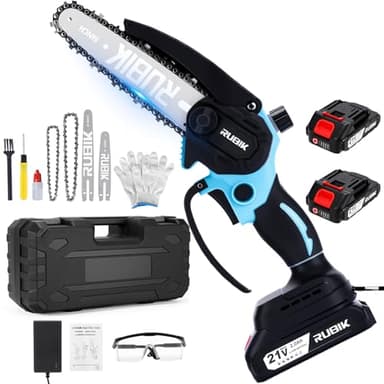 Mini Chainsaw Cordless, 8 Inch &6 Inch Electric Chain Saw, Battery Powered Handheld Tree Saw for Branch Pruning and Gardening, Brushless Chainsaw, Garden Yard Guru Tools, Gifts for Men Dad Husband