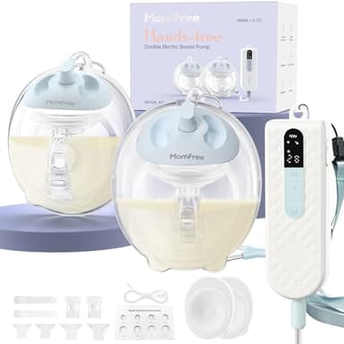 Breast Pump K3,Ultra-Lightweight Hands Free Wearable Breast Pump,Upgraded Double-Seal Flange Electric Breastfeeding Pump with 3 Modes | 9 Levels, 3 Fine-Tuned Rhythms,15-24mm