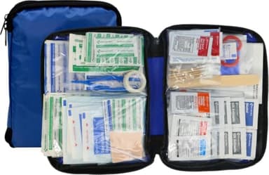 First Aid Only 298 Piece All-Purpose Emergency First Aid Kit for Home, Office, Car, Apartment, Dorm, and Camping, Travel-Friendly Compact Pouch Fits in Backpacks, Suitcases, Cabinets, and Drawers