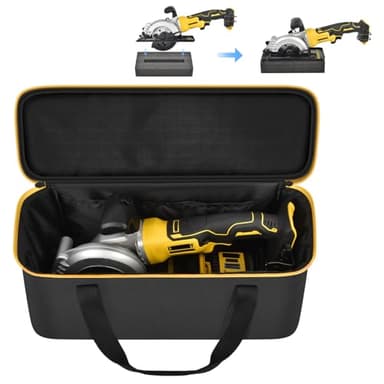 SAIKA Tool Bag for DEWALT ATOMIC 20V MAX 4-1/2"/ for DOVAMAN/for Worx WX439L/ for GALAX PRO Circular Saw Storage Organizer for Blade, Adapter, Blade Wrench, and Rip Guide(Case Only)