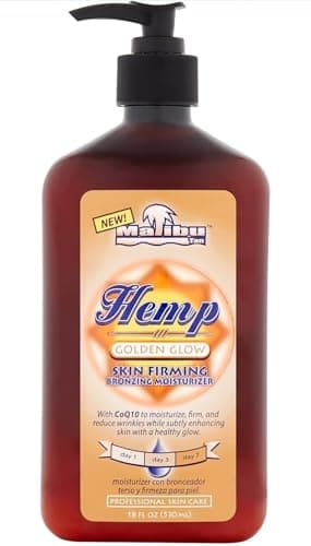 Malibu Tan Hemp Golden Glow Skin Firming Lotion, Medium Deep, 18 fl oz (530 ml) - 1-PACK
