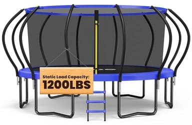 ORCC Kids Trampoline, 1200LBS Weight Capacity Outdoor Trampoline 16 15 14 12 10 8FT Yard Trampolines for Kids Adults