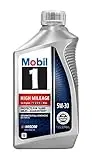 Mobil 1 High Mileage Full Synthetic Motor Oil 5W-30, 6-Pack of 1 quarts
