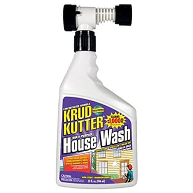 Krud Kutter Multi Purpose House Wash, 32 oz, Exterior Cleaner for Siding, Brick, Stucco and Gutters, Removes Dirt, Grime and Stains, Spray and Rinse Formula for Outdoor Surfaces
